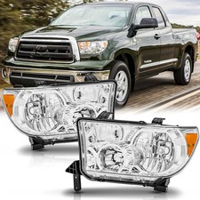 Headlight Assembly Pair for 2007-2013 Toyota Tundra With/Without Level Adjuster