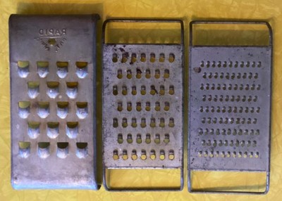 set of 3 vintage graters.  FREE shipping