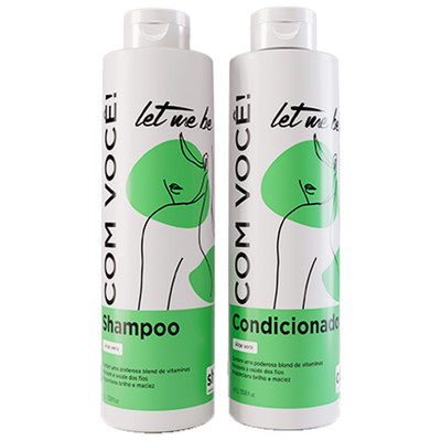 Let Me Be - com Voce - Kit Shampoo e Condicionador Babosa (2x 1L) - 2x 33.82FlOz