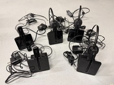 Lot of Plantronics C054 Headsets and Adapters APV-63, APD-80, RJ9 