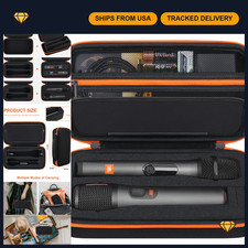 Microphone Case for JBL Wireless Dual Microphone System - Durable Black Storage