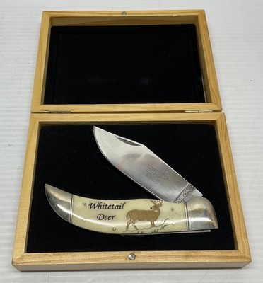 Rare Rough Rider Wildlife Series Whitetail Deer RR142D Clasp Knife NIB