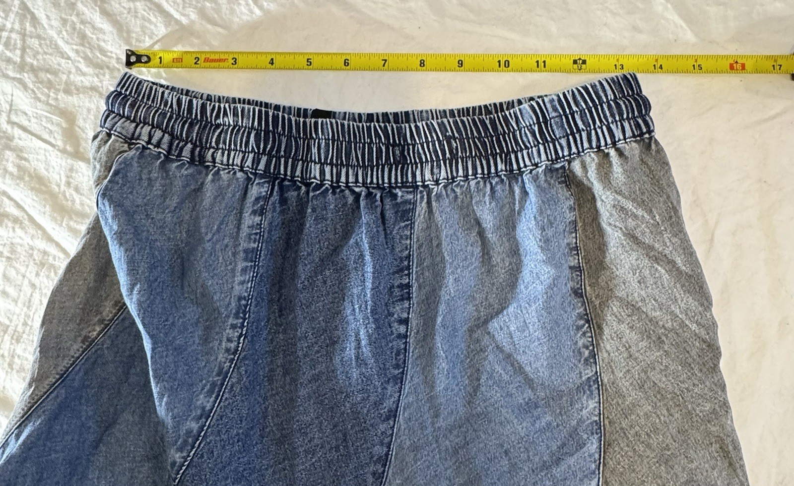 Young Threads Patchwork Denim Maxi Skirt Medium B… - image 4