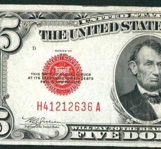 $5 1928 ((VF /XF)) United States Note PAPER CURRENCY AUCTIONS