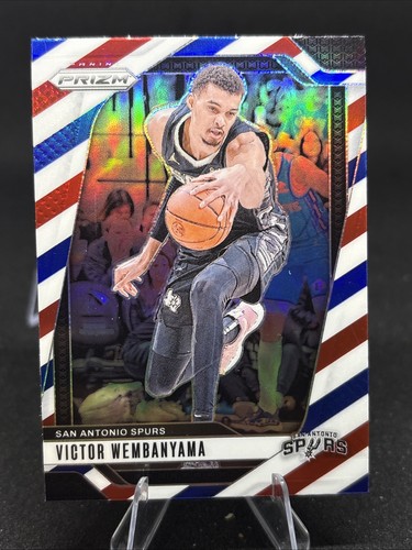 2024-25 Panini Prizm Victor Wembanyama Red, White and Blue #172 Spurs