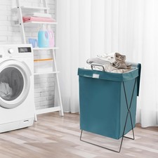 Laundry Basket Clothes Storage Hamper Clothing Holding Bag with Padding Board