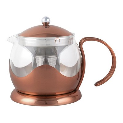 La Cafetiere Küchenhelfer Izmir Kupfer Finish Rahmen Glas Filter 4 Tassen Teekanne