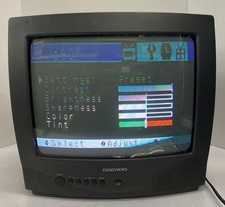 Daewoo 13" Inch Color Television DTQ-13P3FC TV-VHF/UHF NO Remote