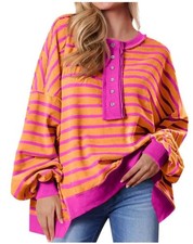 Imily Bela Women Color Block Waffle Knit Top ...