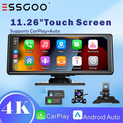 10 Portable Wireless Apple CarPlay/Android Auto Touch Screen Car Radio Stereo BT