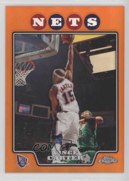 2008-09 Topps Chrome Orange Refractor 89/499 Vince Carter #115 HOF 7n6