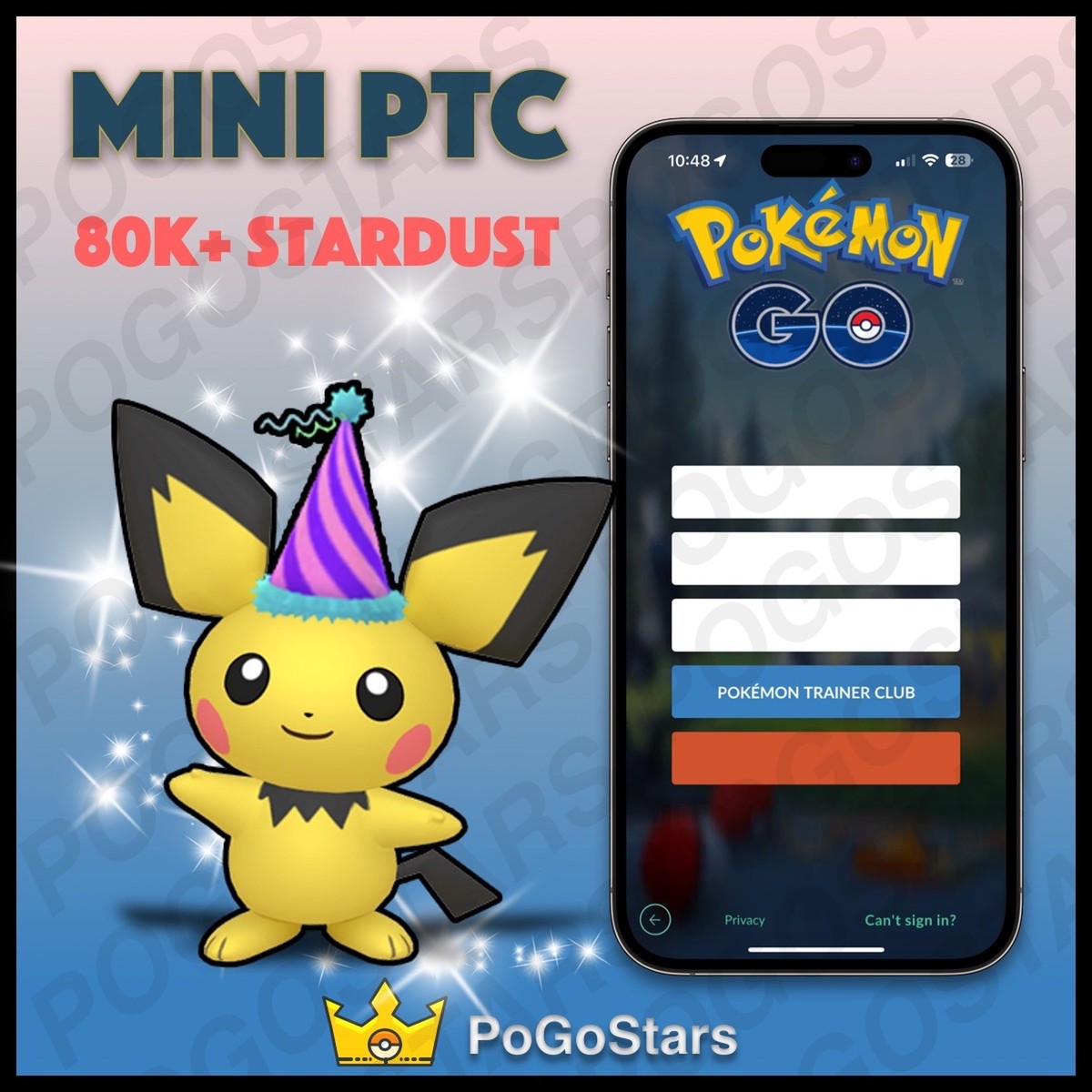 Pokémon Go - Pichu Chapeau De Fête Brillant (shiny) - Trade Enregistré - Lire Description