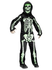 Fun World Boys Green Skeleton Phantom Jumpsuit Costume Small 6/7 
