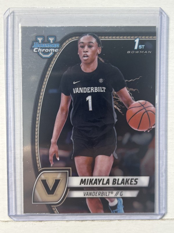 2024-25 Bowman Chrome U Mikayla Blakes 1st Bowman #55 Vanderbilt RC