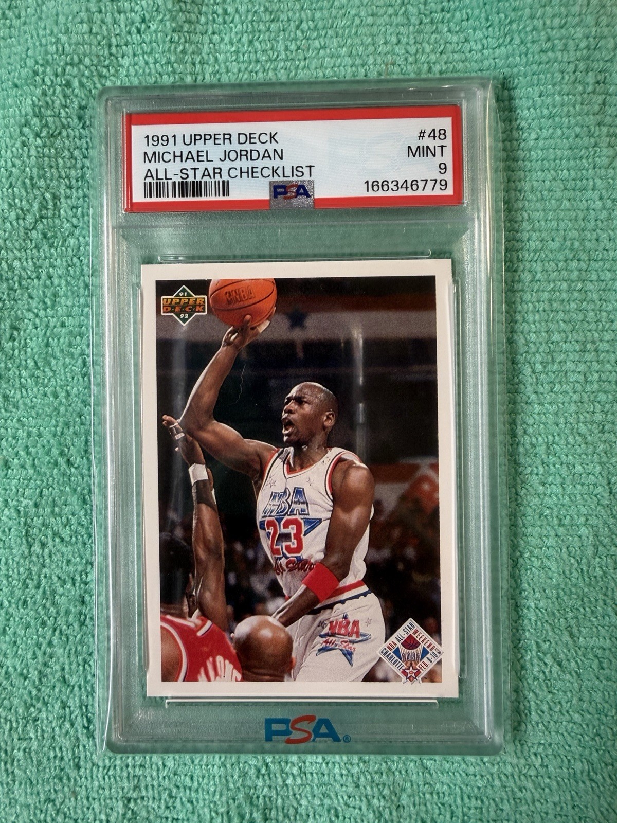 1991-92 Upper Deck Checklist Michael Jordan #48 PSA 9
