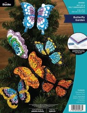 Felt Applique 6 Piece Ornament Making Kit, Butterfly Garden, Perfect for DIY ...