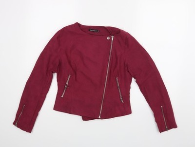 Boohoo Damenjacke rot Größe 6