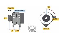 Generator Bosch 0 986 080 100 FüR Opel