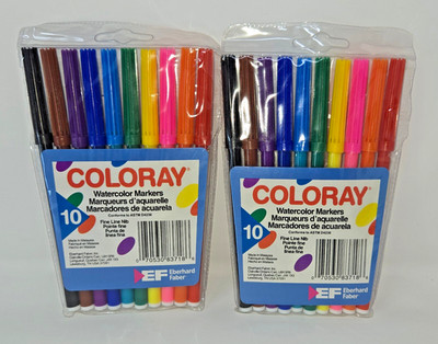 Eberhard Faber Coloray Watercolor Markers 2 Packs Fine Line Nib Artist Markers