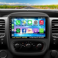 9" 2G+64G Carplay Android 15 Car Stereo Radio GPS For 2014-2019 Vauxhall Vivaro