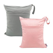 ALVABABY 2PCS Waterproof Wet Dry Bags Zipper Pouches