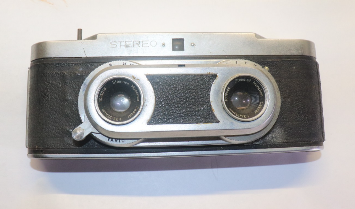 Wirgin: Stereo ステレオカメラ Vintage Wirgin Edixa Stereo Camera Twin Lens Steinheil Cassar 35mm
