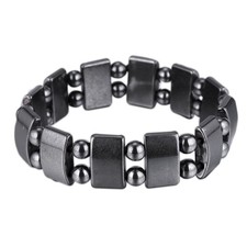 2 Pcs Hematite Magnetic Bracelets for Women and Men Hematite Magnetic Stone B...