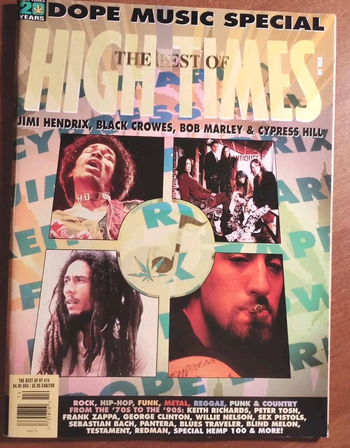 High Times The Best Of #14 Dope Music Special, Bob Marley, Jimi Hendrix, Vintage
