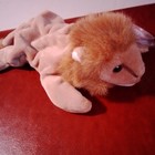 Ty Beanie Babies Lion Plush 1998 Vintage Small Beige Brown w/ Heart Hang Tag — photo 3