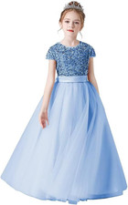 Charming Sequin Tulle Flower Girl Dress for Weddings  Special Events