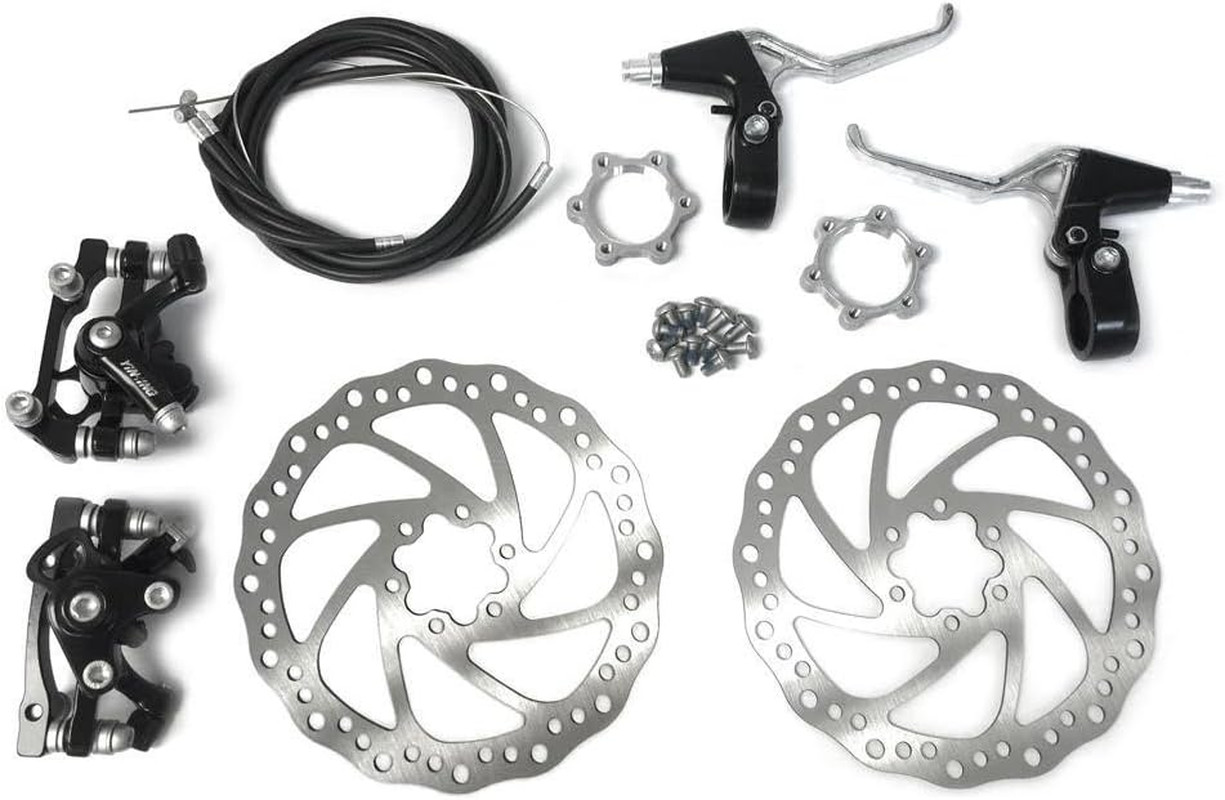 (New) Front and Back Disk Brake Kit - 160mm For 80cc Gas Motorized Bicycle - Freewheel (47.11 USD) (New) Front and Back Disk Brake Kit - 160mm For 80cc Gas Motorized Bicycle - Freewheel (47.11 USD)