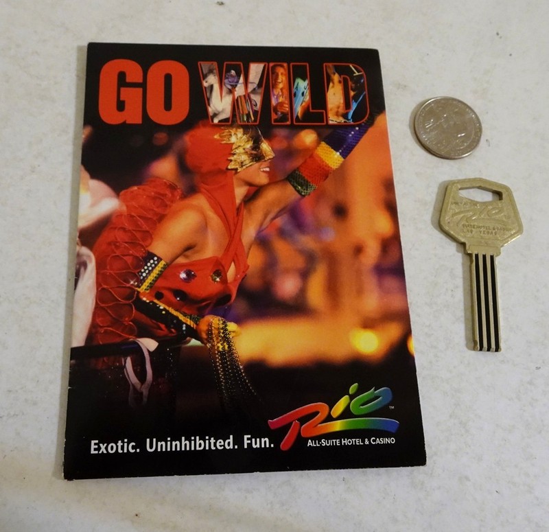 Vintage Rio Casino Las Vegas metal key site map