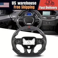 1pc For 2015-2024 Dodge Charger Challenger Jeep Real Carbon Fiber Steering Wheel