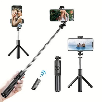 Tragbar Bluetooth Selfie Stick Stativ für Smartphone iPhone 15 14 13 12 Samsung
