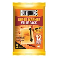 HOTHANDS Super Air Activated Hand Warmer Up to 12 Hours of Heat, 5 Count (Pack o