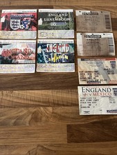 8 X England Men’s Football Team Ticket Stubs From 1999 / 2000 And 2001 Various
