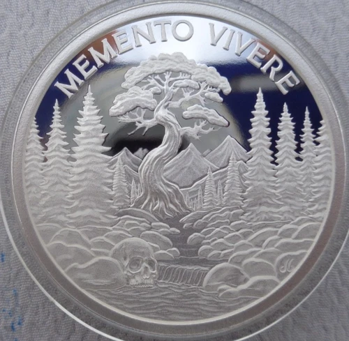 1 oz. 2025 MEMENTO VIVERE Silver Shield Mini-Mintage proof .999 silver