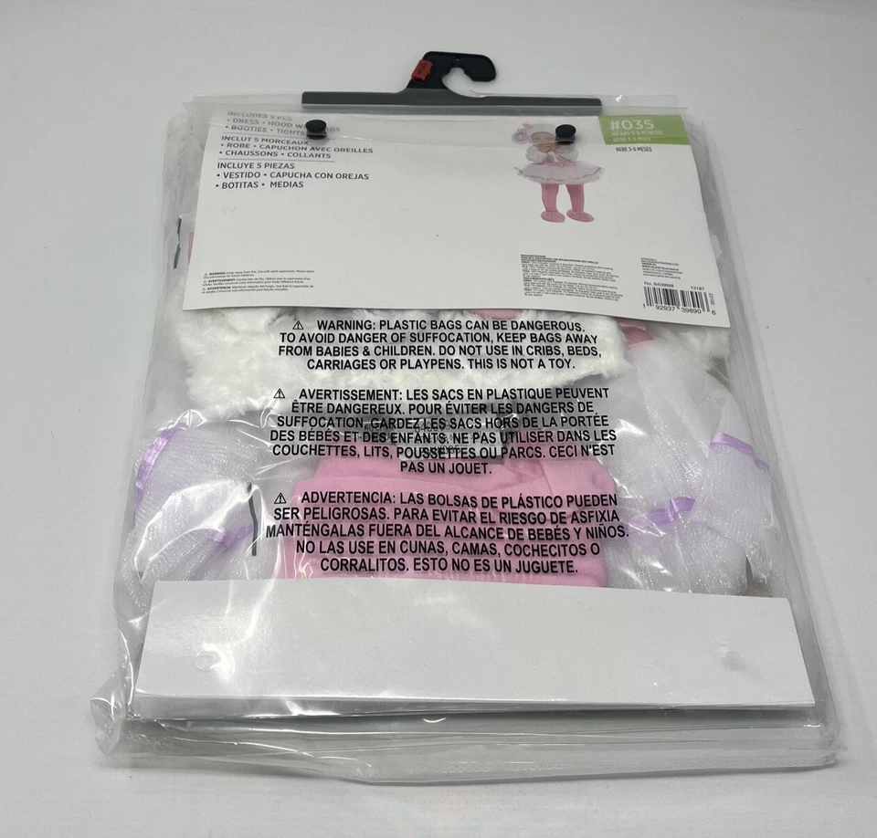 Disfraz Corderito Niñas Bebé/Niño 3-6 Meses Halloween/Pascua Foto 4 de 4