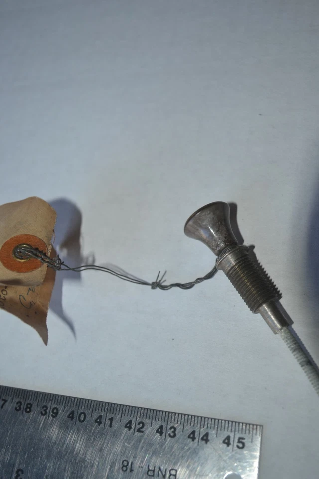 1937 Desoto S3 conversível NOS limpador de para-brisa cabo interruptor e botão trico - Imagem 3 de 4