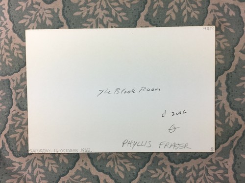 Phyllis Fraser - The Black Room - The Sport Parade- Lucky Devils- Autograph 1965 - Picture 2 of 2