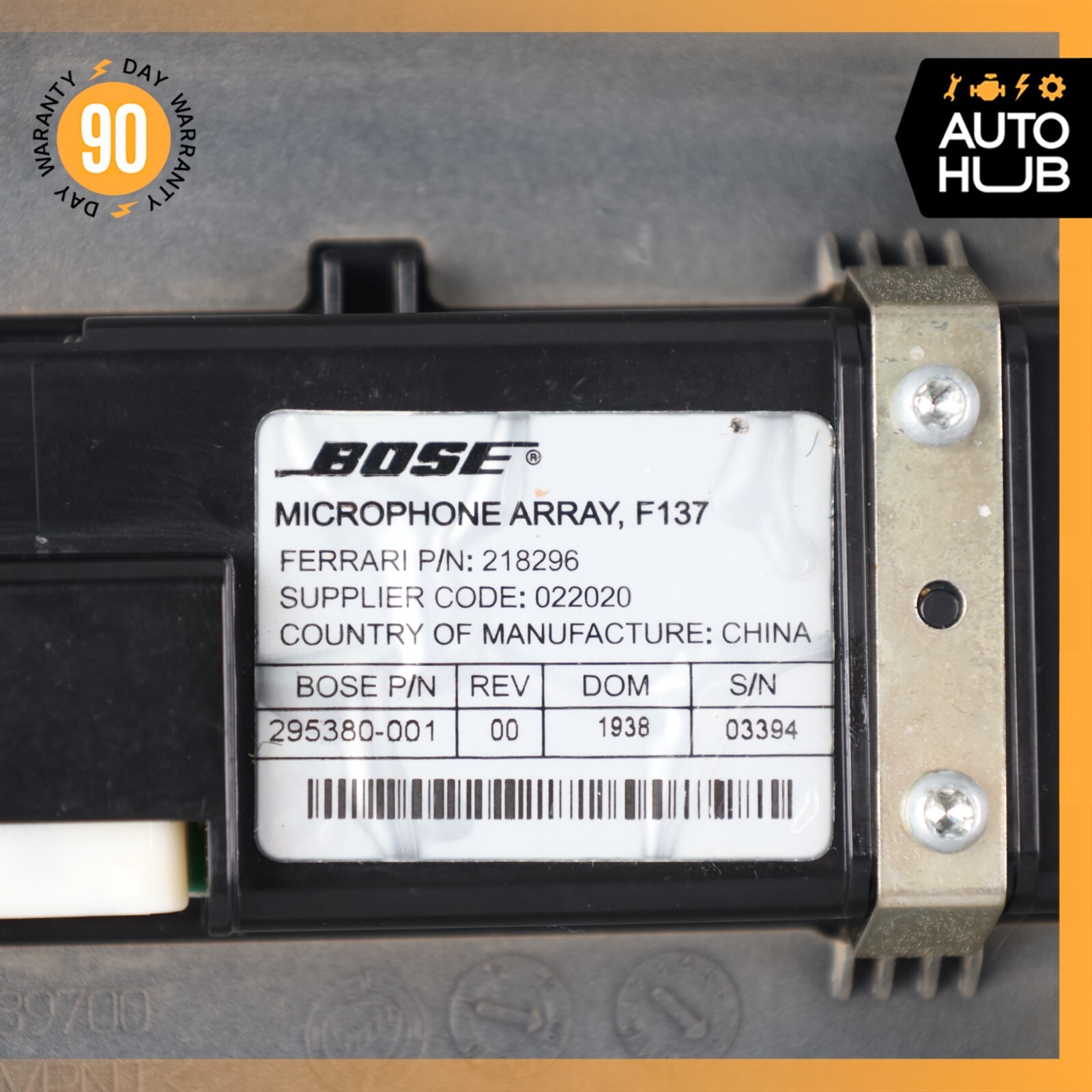 09-11 Maserati Quattroporte M139 Micro Microphone Handsfree w/ Switch OEM 50k