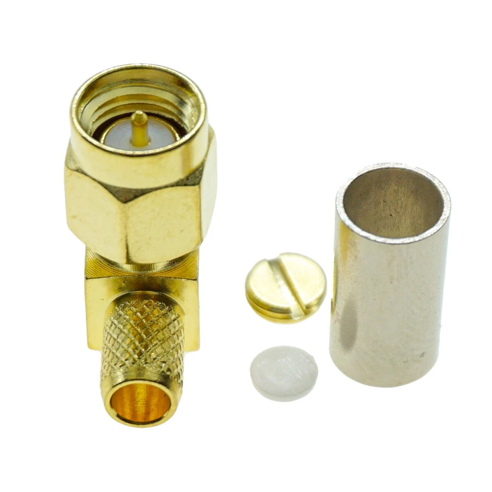 10Pcs SMA Male Female crimp For RG400 RG58 LMR142 Coaxial cable Lot RF connector - Image 4 of 4