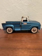 Vintage Tonka Toys 1959-60 Blue and White Sportsman Stepside Steel Pickup Truck