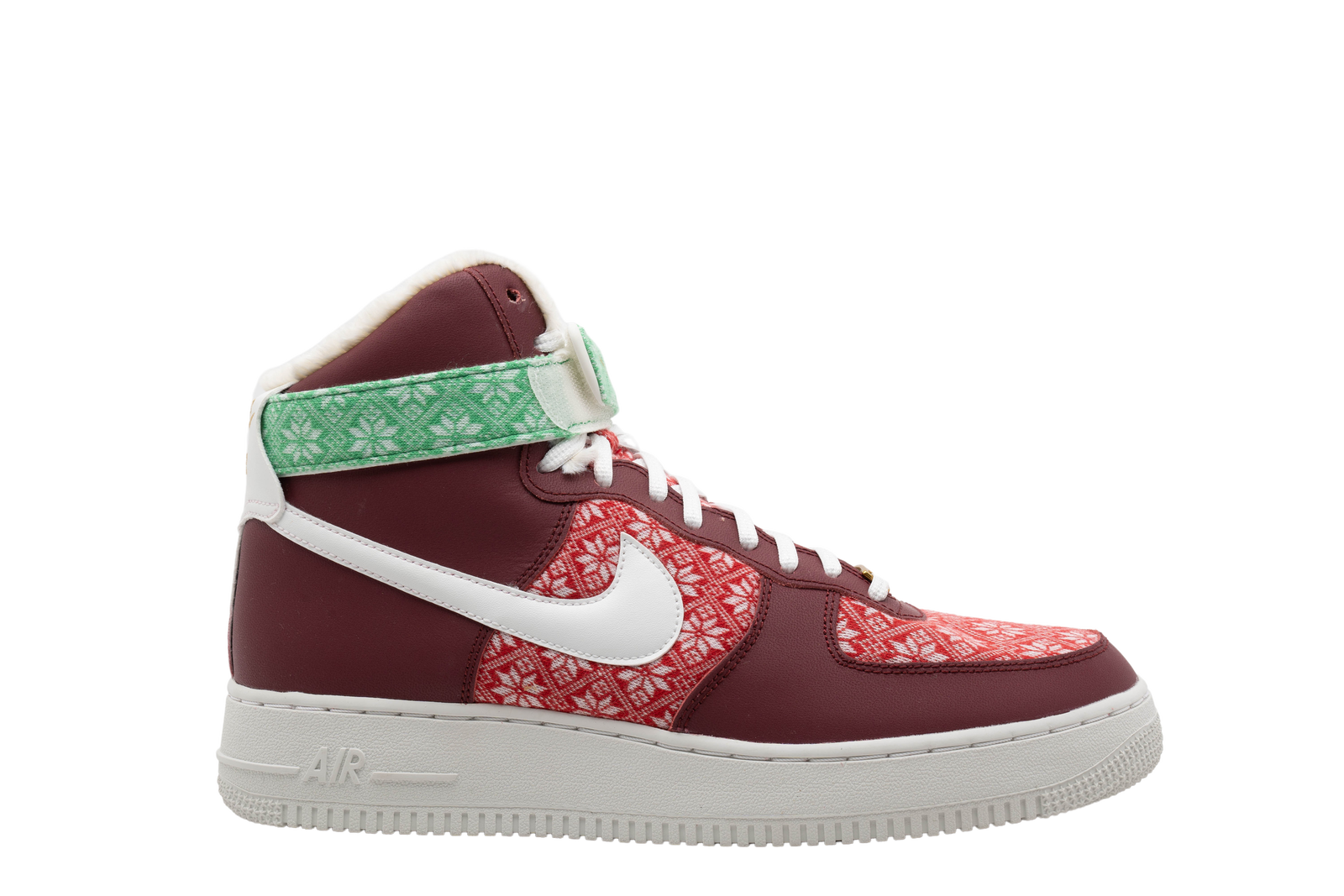 Size 8.5 - Nike Air Force 1 High Christmas Sweater for sale online | eBay