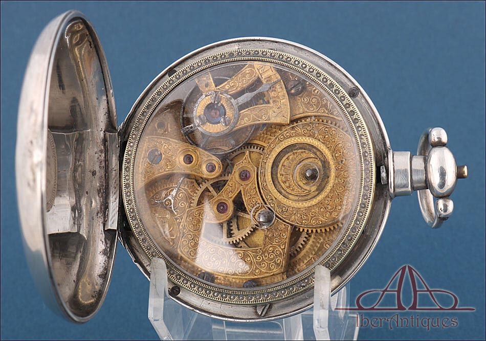 Antique English Duplex Pocket Watch for the Chinese Market. Silver ...