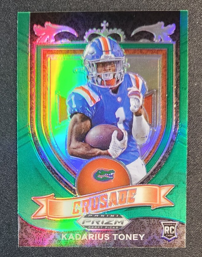 2021 Panini Prizm Draft Picks Football Kadarius Toney Crusade Green #176