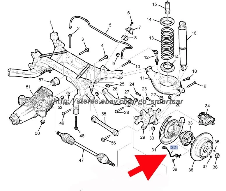 Sensor de velocidad de rueda trasera para Chevrolet Captiva Sport 2012 2013 2014 2015 Foto 2 de 2