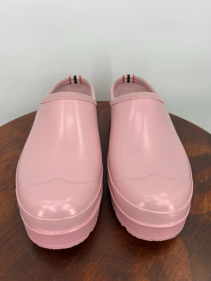 Hunter Rosa Goma "Jugar" Zueco Sin Cordones Jardín Zapatos de Lluvia EE. UU. 10 ~ UK 8 Foto 4 de 4