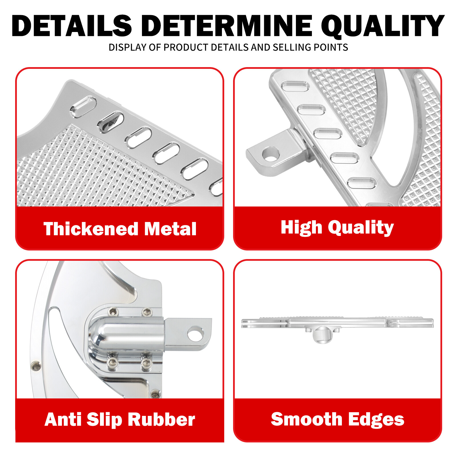 Chrome Driver Passenger Floorboards Foot Pegs For Harley Touring Road King Glide