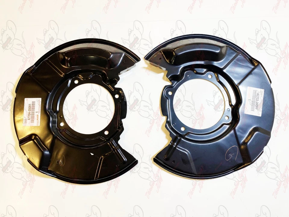 Toyota Genuine 4Runner Front Brake Dust Shields Set 47704-35091 47703-35091 OEM - Image 4 of 4